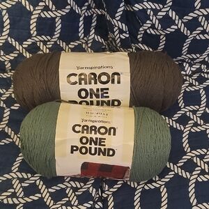 Caron One Pound Yarn Bundle - Brown and Green